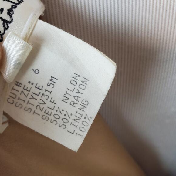 T by Tadashi Dress Lace Paisley Applique Mesh Cocktail Formal Black Tan Size 6 - Picture 9 of 13